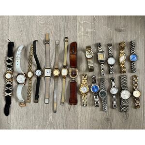 Assorted Lot 19 Womens Watches Untested Vintage Stainless Steel
